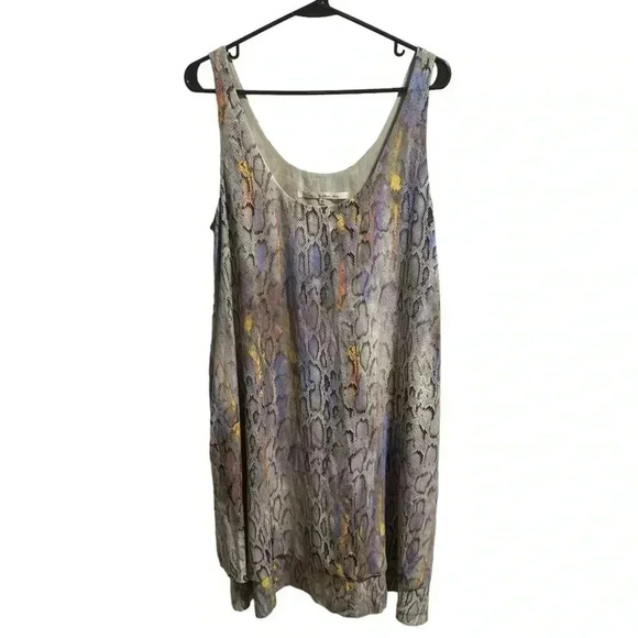 Rachel Rachel Roy Colorful Snakeskin Print Dress Pockets Size Large - Picture 3 of 6